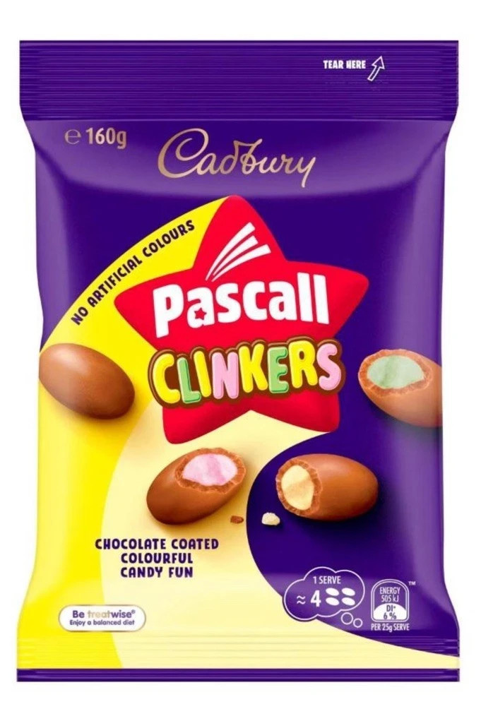 2 x Cadbury Pascall Chocolate Clinkers Bites Candy Bag 160g TikTok Viral