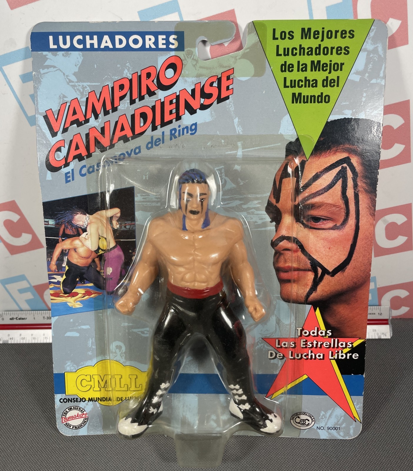 1992 OSFTM CMLL Luchadores VAMPIRO CANADIENSE Wrestling Figure MOC WWF WWE AAA