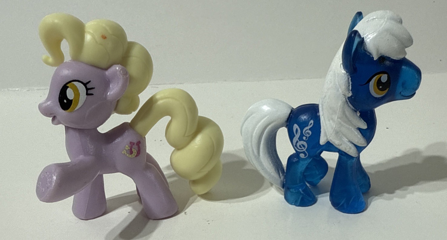 HasbroMy Little Pony 2pc Luckette 2015 ~ Royal Riff Transparent Blue Music Notes