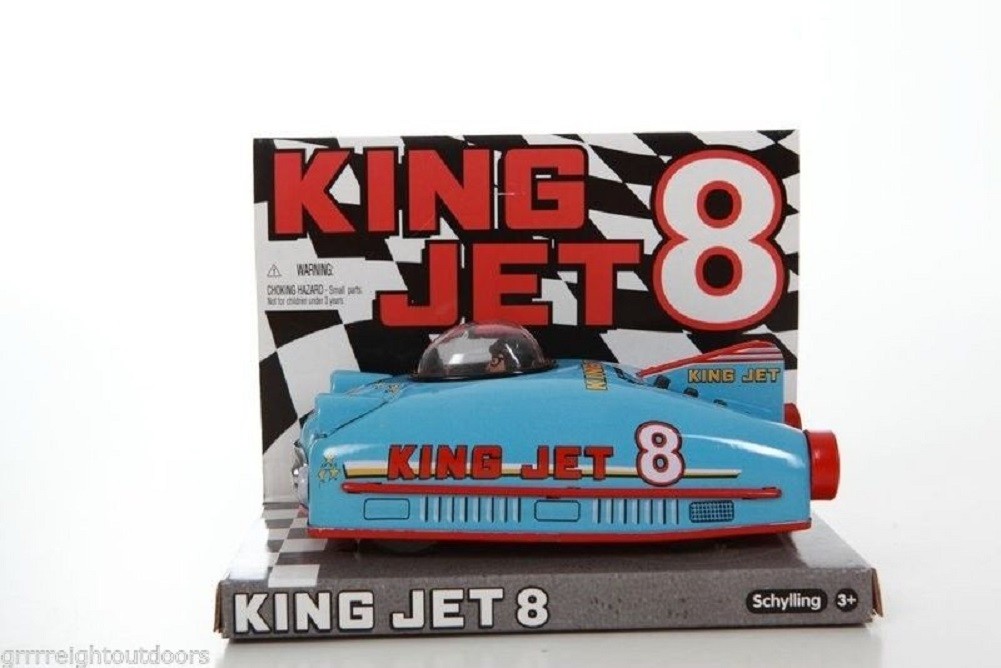 Schylling KING JET Friction Car Future Space Ship Tin Metal Toy 50 Style Retro