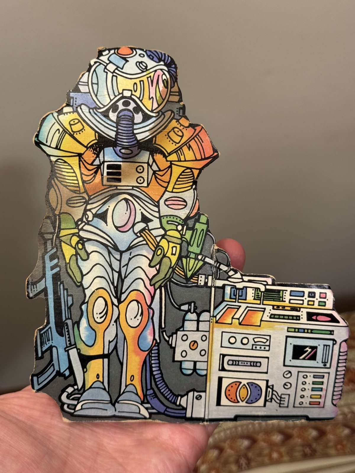 Vintage 1981 MOTU He Man Castle Grayskull Cardboard Cutout Armor Suit Robot Part