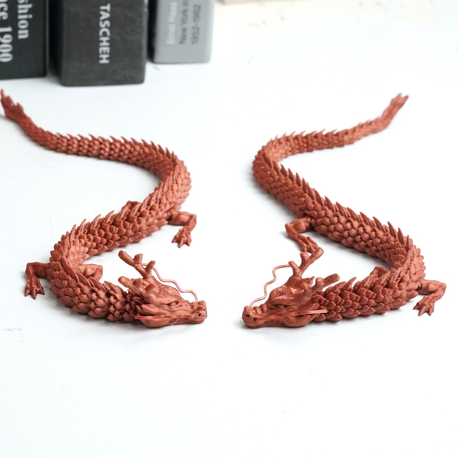 2PCS 12inch 3D Printed Dragon Model,Articulated Animals figure,Toys Home Decor