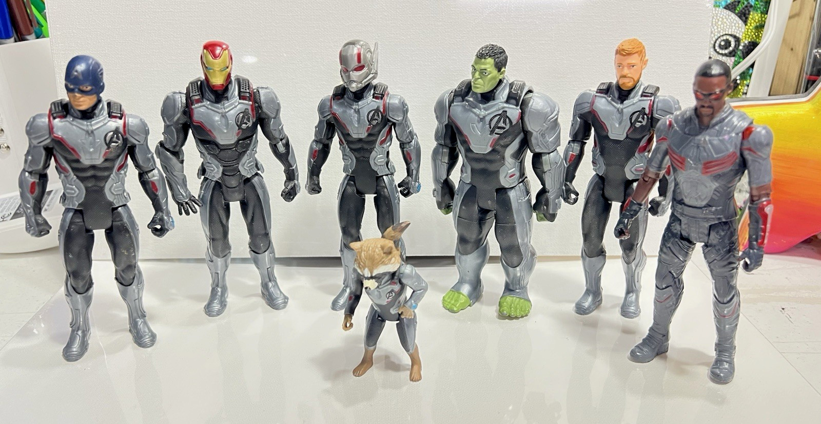 Marvel Legends MCU Movie Avengers Endgame Quantum Suit Lot of 7