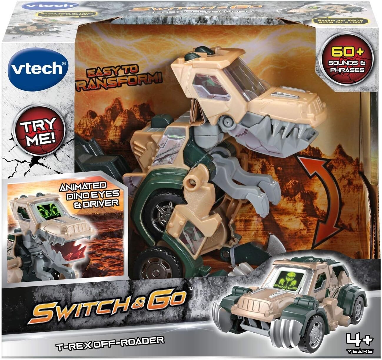 VTech Switch and Go – T-Rex Off-Roader, 4-8 years T-rex Off-roader NEW!