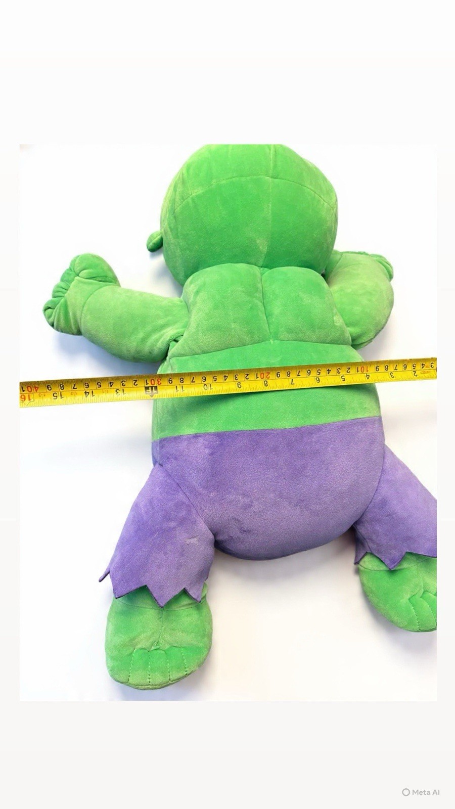 Marvel Hulk Cuddleez Plush – Large, 22–24 inches, Very Good Condition