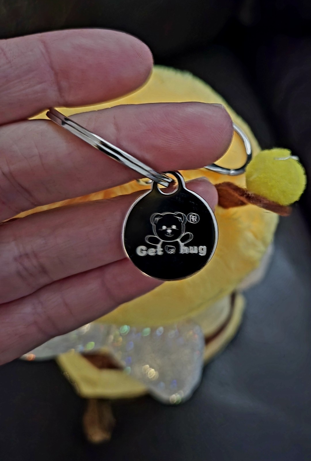 Handmade Fully Jointed 5.9&Prime; Yellow Bumble Bee Bear Plush Keychain