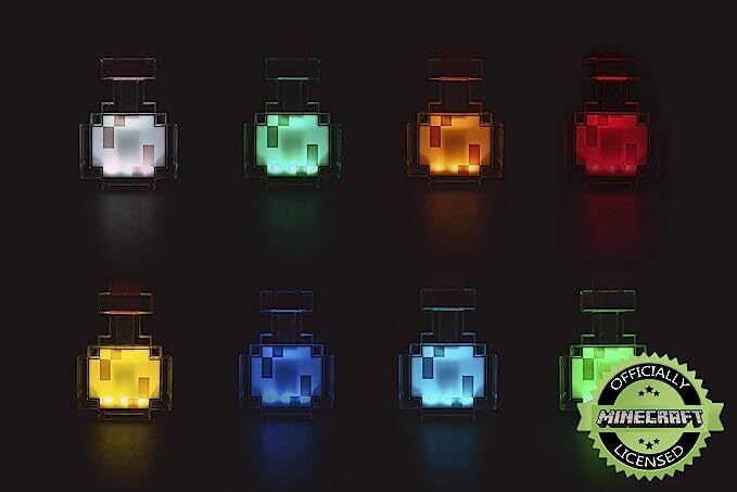Minecraft Potion Bottle Light Color-Changing LED Lamp | 7 Inch Night Light