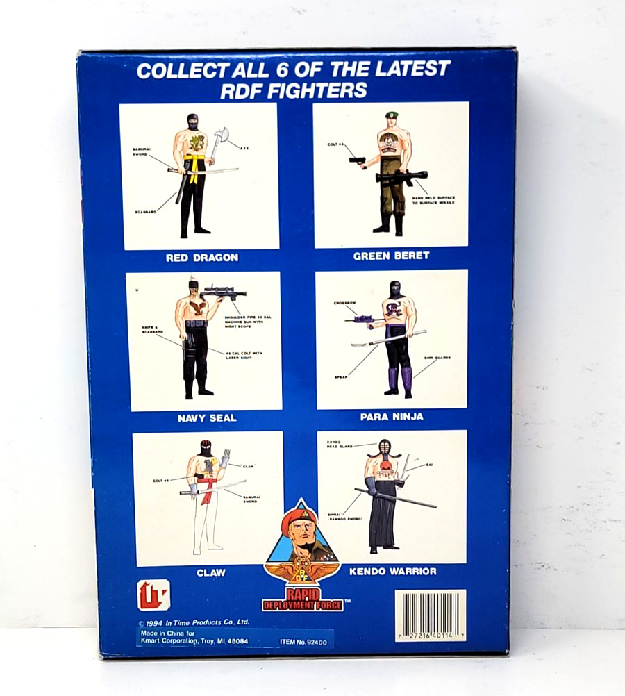 Rapid Deployment Force Kendo Warrior 12&Prime; Action Figure Play Set 1994 (Old Stock)