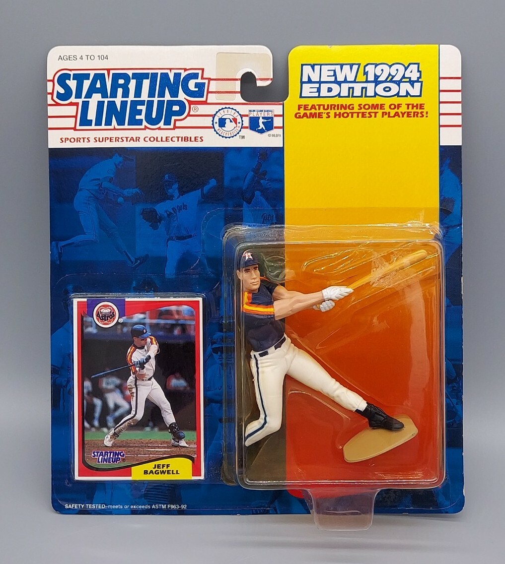 1994 Starting Lineup Jeff Bagwell Houston Astros Figure and Card HOF 2017
