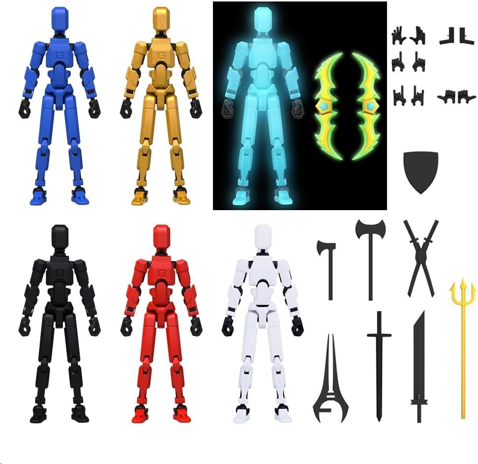6 Pack Assembly Completed T13 3D Action Figure,Dummy Nova Titan Lucky 13 Acti…