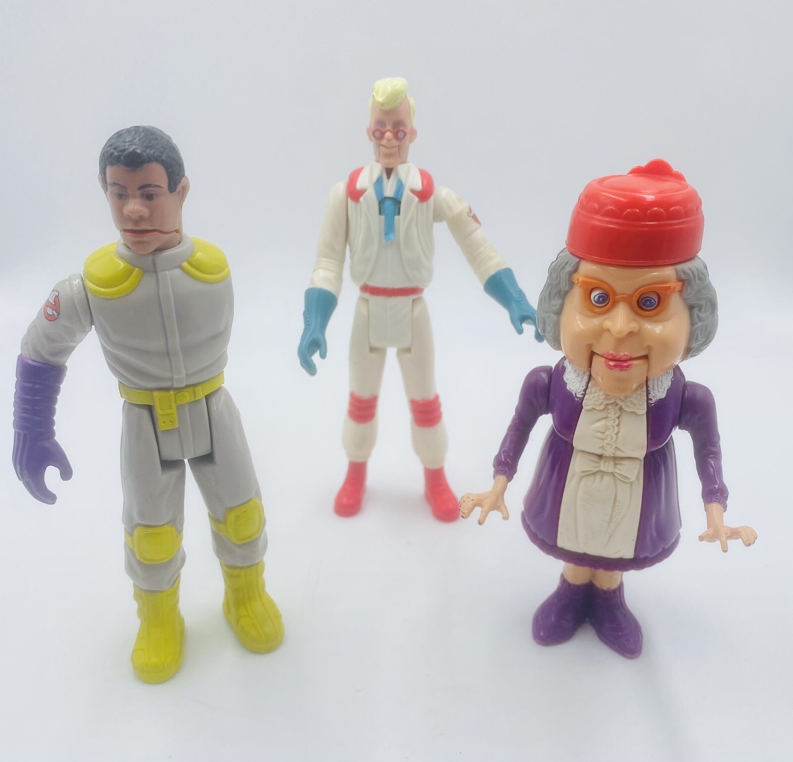Vtg The Real Ghostbusters Figures Granny Gross Winston Zeddmore Egon Spengler