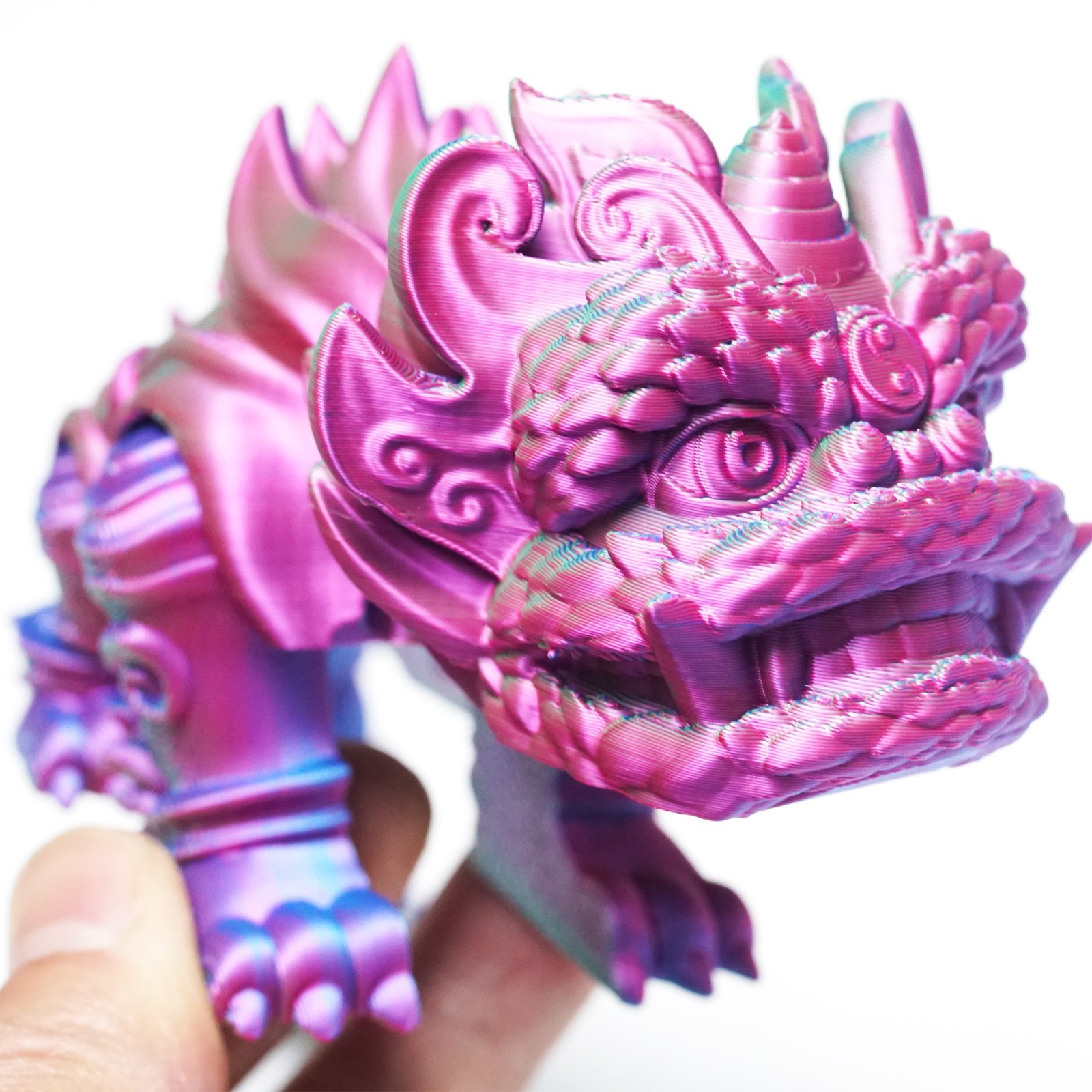 3D Printed Lion Dance Model,Articulated Animals Figure,Fidget Toys Home Decor