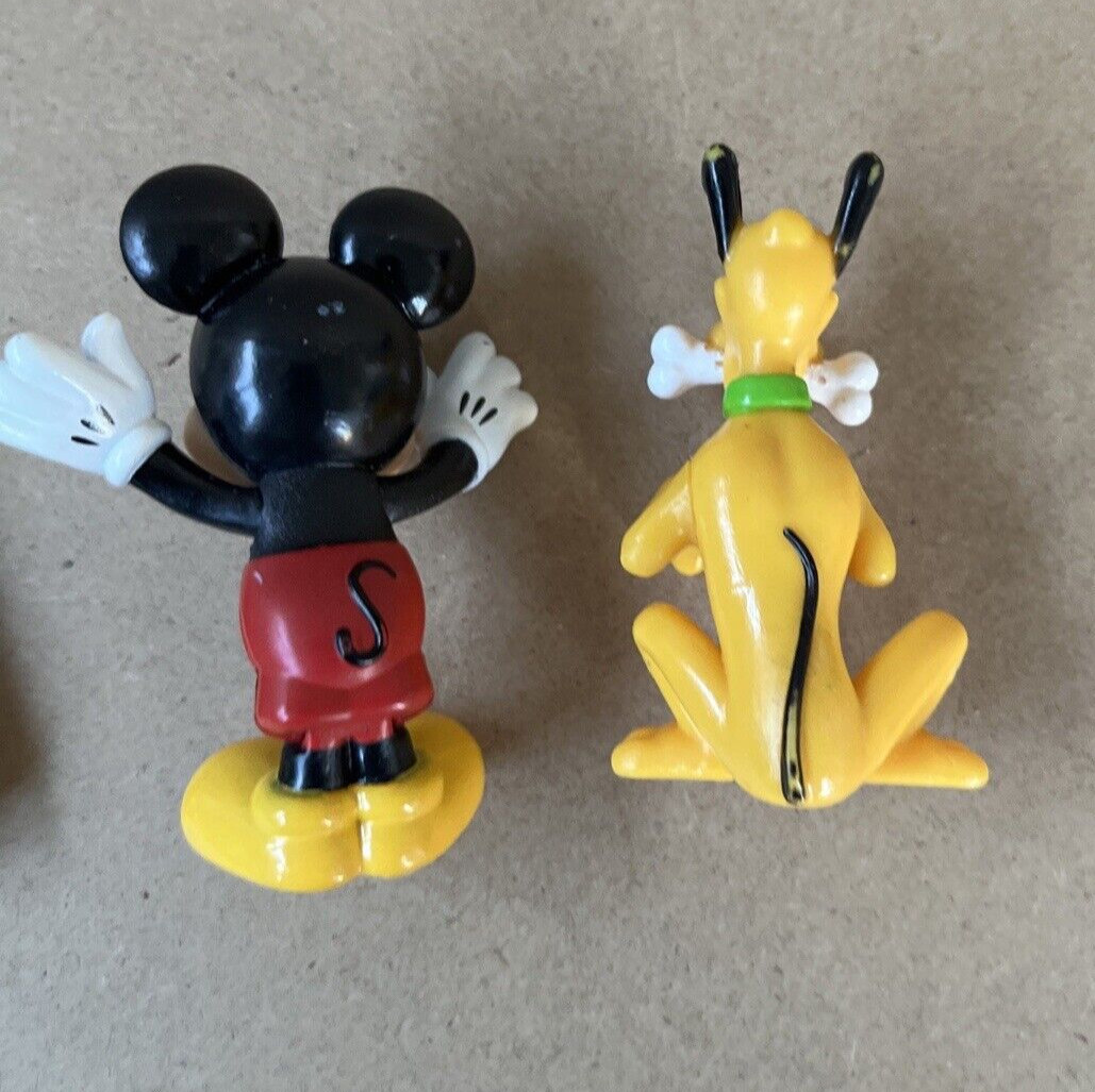 Lot of 4 Disney Mickey Mouse Figure Minnie Donald Duck Pluto Figurine