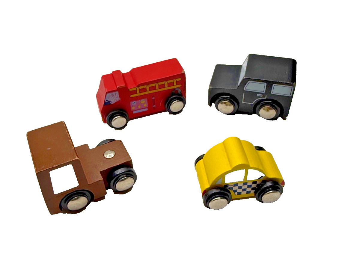 Assorted Wooden Vehicles Multicolor Possibly Thomas and Friends