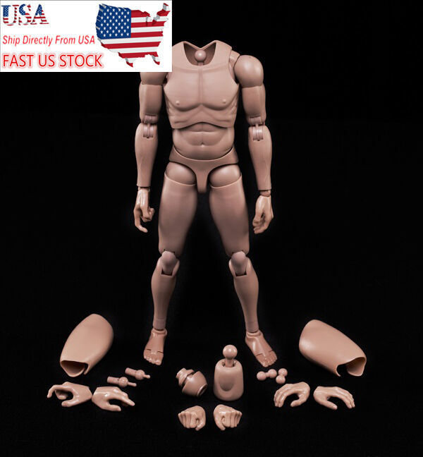 MX02-A 1/6 Europe Skin Male Figure Body Model Toy w/Neck Set For Male Doll Head