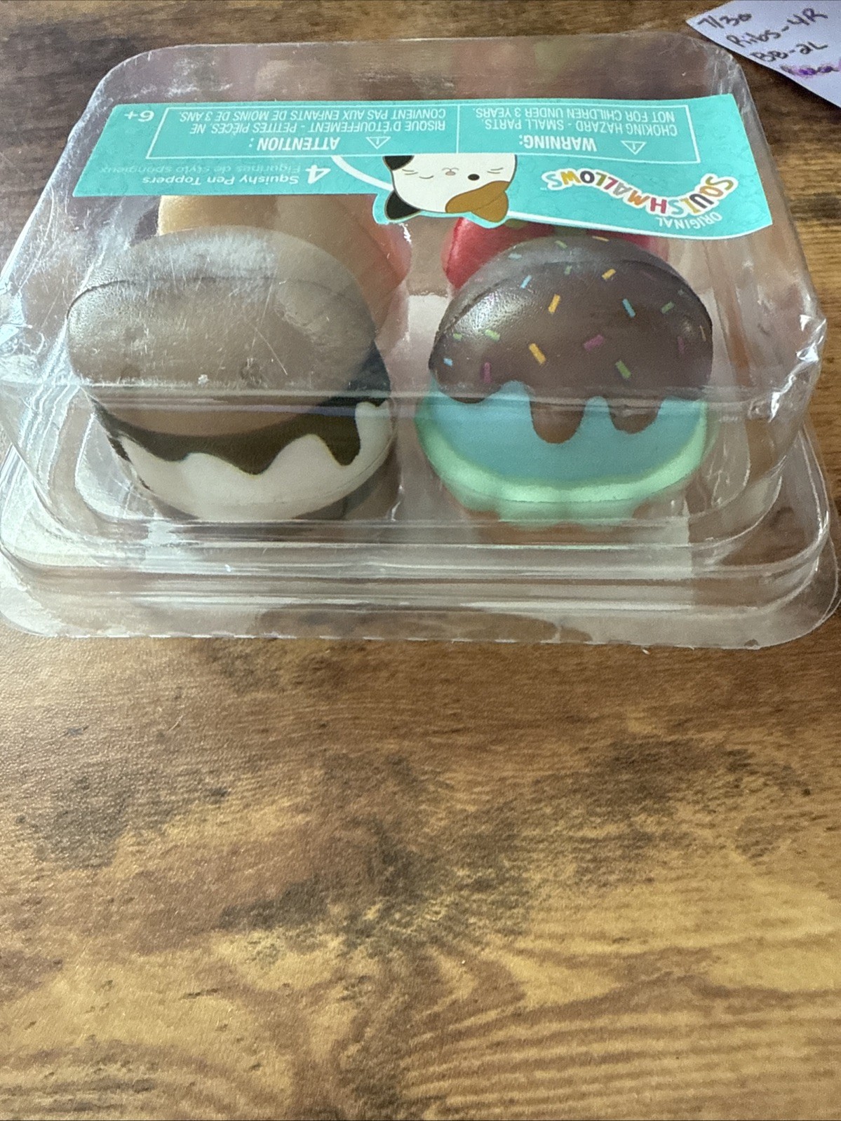 NEW NWT BACK TO SCHOOL Squishmallows – Squishy Pen Toppers 4 pack
