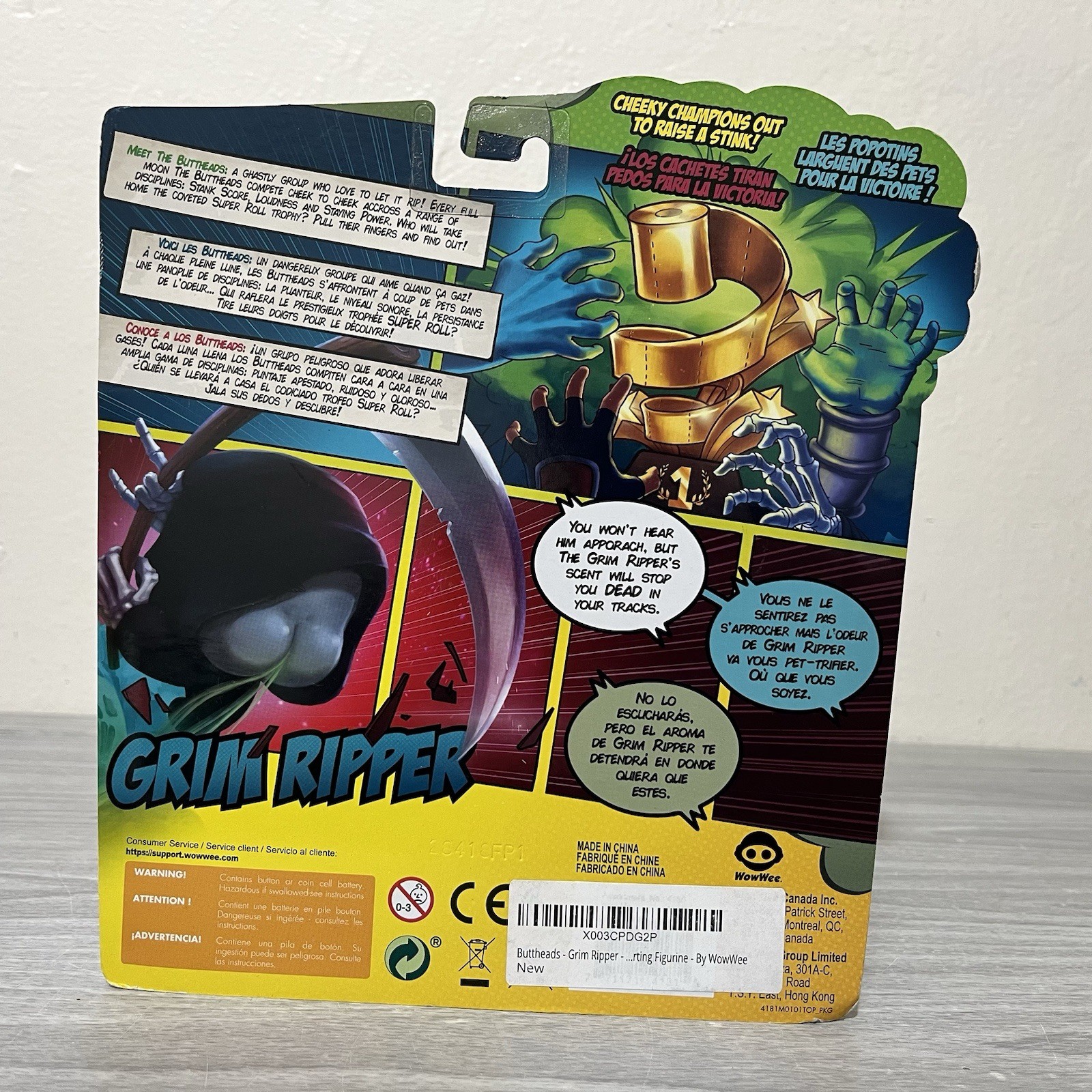 WowWee Buttheads Grim Ripper Interactive Farting Figurine – Loud & Proud Kids 5+