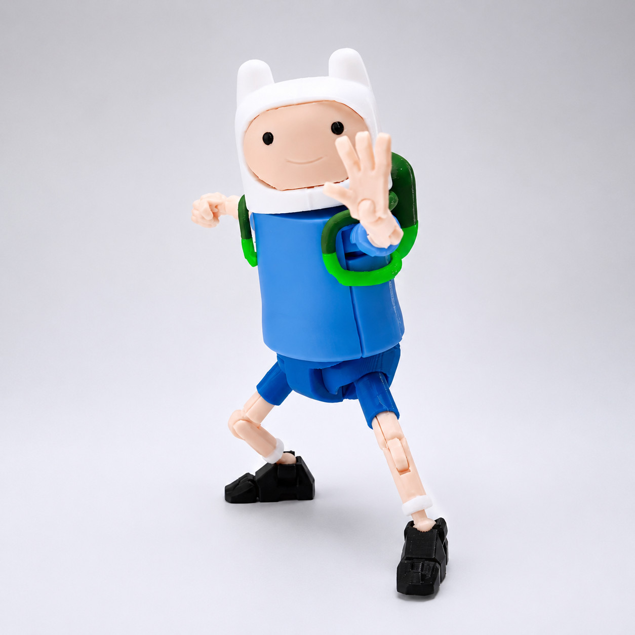 3D Printed Adventure Time Action Figure 14cm – 1/12 Scale FINN Hero Toy Gift