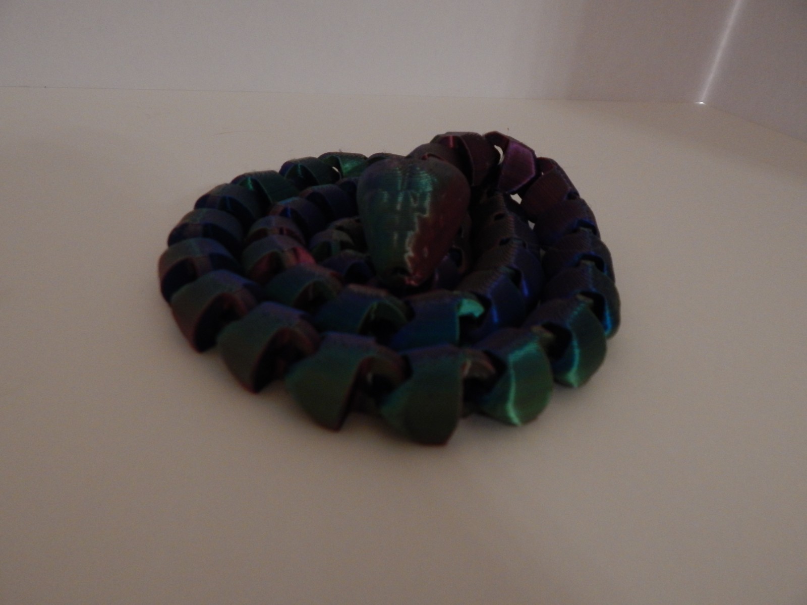 3d printed Snake Flexy 31 in LONG Metalic Blue/Purple