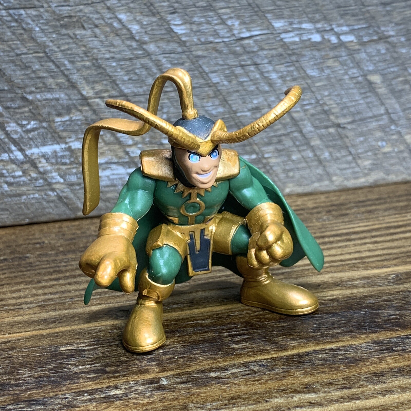 Marvel Super Hero Squad RARE LOKI Bronze / Dark Green from Avengers Wave 4