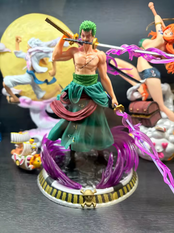 8.3&Prime; One Piece Roronoa Zoro Three-Sword Style PVC Figure Collectible Toy