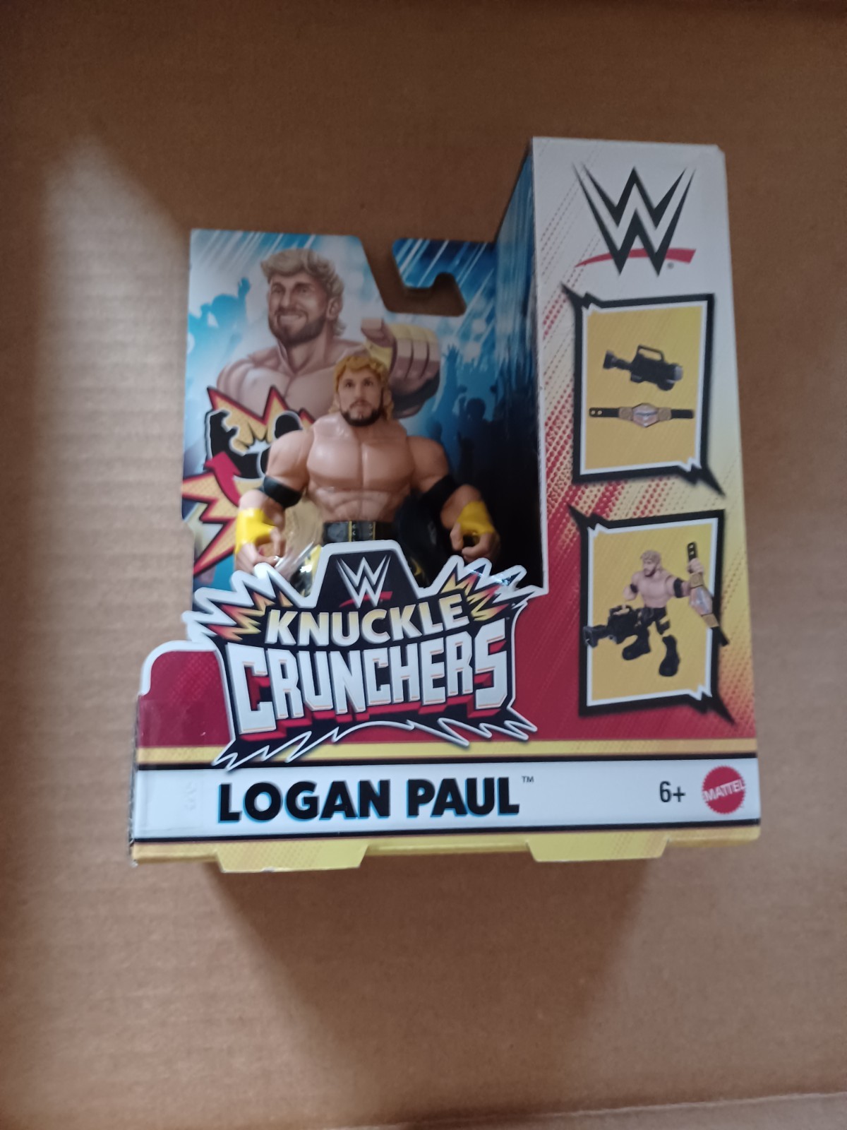 wwe mattel knuckle crunchers series 10 logan paul figure misb in hand
