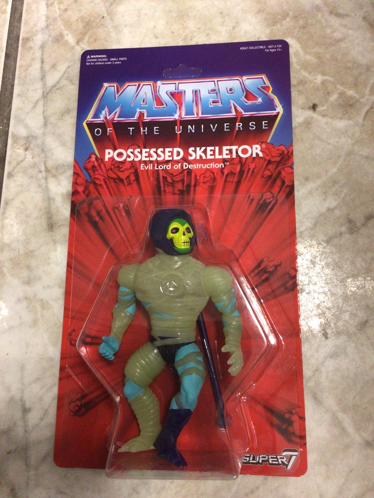 Rare Super7 Masters of the Universe Possessed Skeletor Glow-in-the-dark SDCC MOC