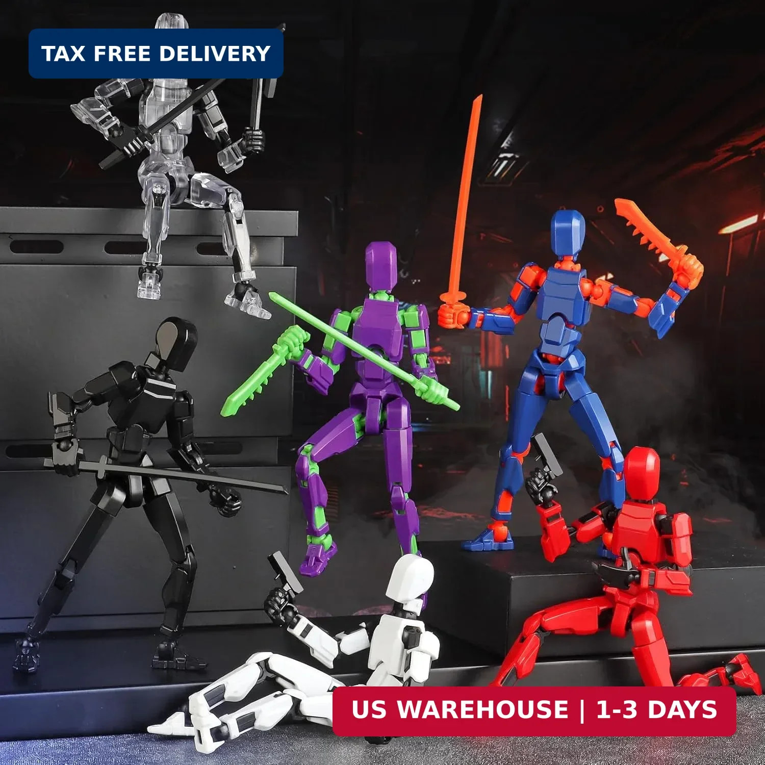 13 Action Figure Set, 6PCS T-Robot 13 Action Figure Titan 13 3D Printed Toys Art