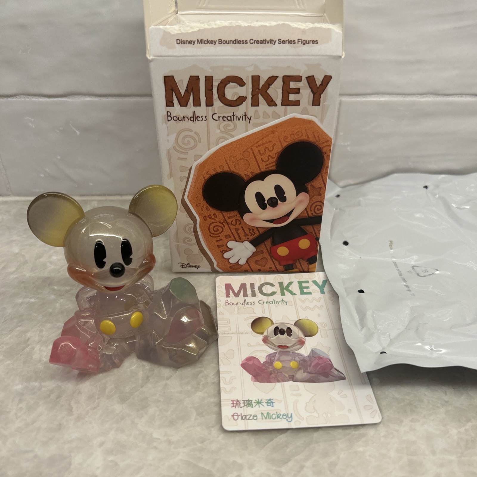 Pop Mart Disney Mickey Mouse Creative Boundless Series Blind Box Glaze Mickey