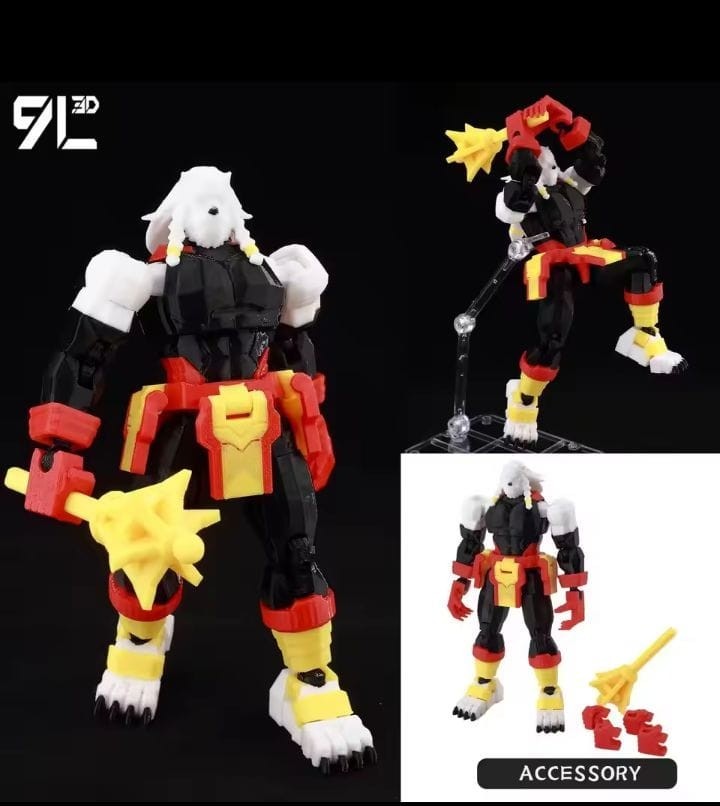9L 3D Printed Superheroes Invincible 2.0 Anime Multi-Jointed Action Figure Toy