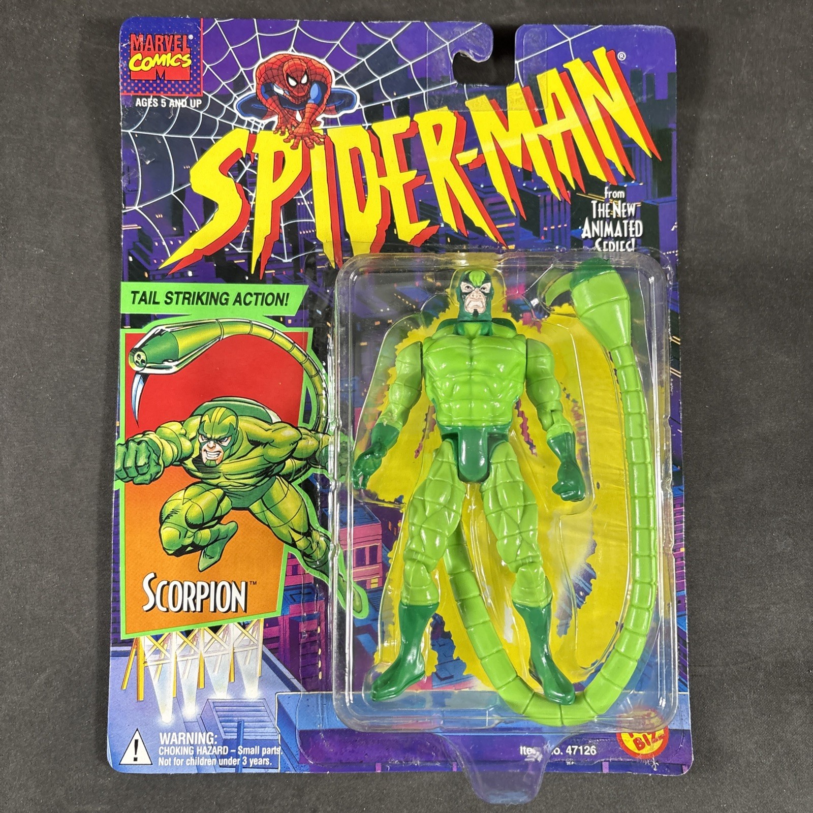 SCORPION SPIDER-MAN ANIMATED SERIES FIGURE MARVEL TOY BIZ VINTAGE NEW