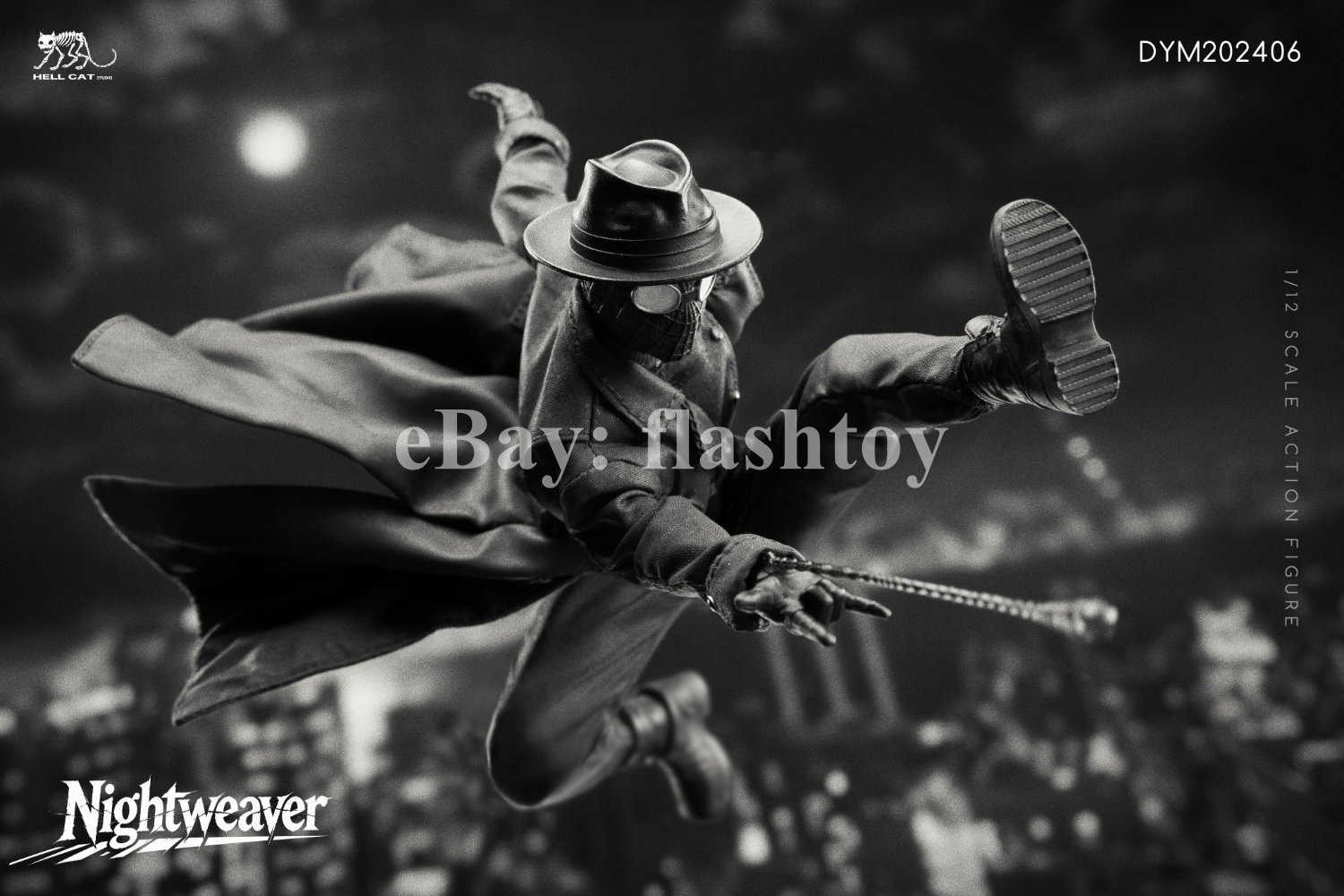 Presale Hell Cat DYM202406B 1/12 Spider Noir Action Figure Black & White Ver.