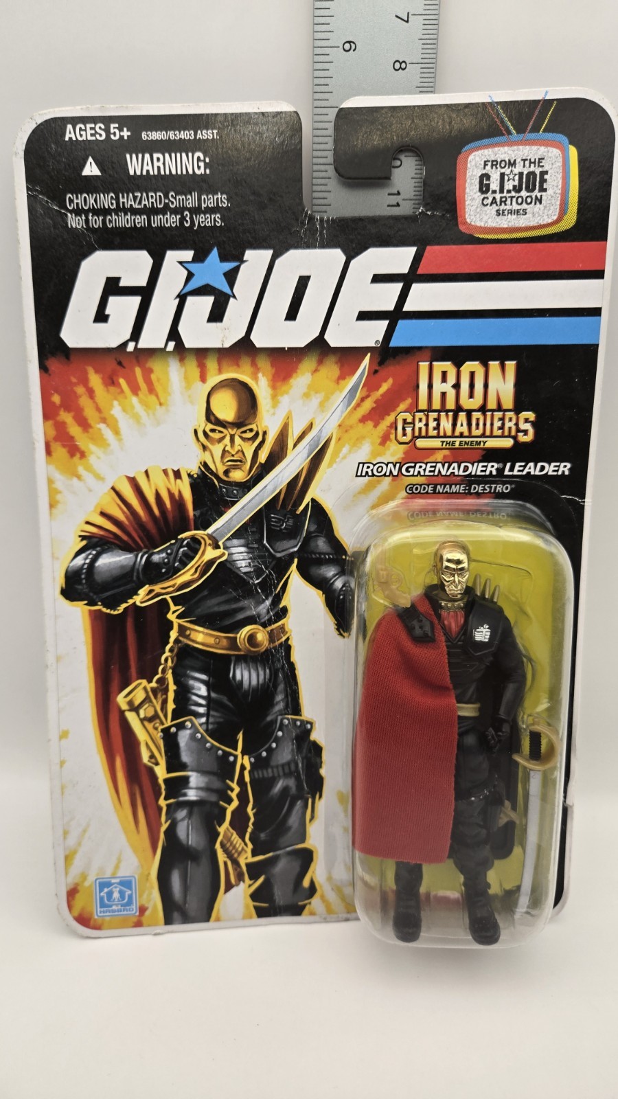 Hasbro G.I. Joe Iron Grenadiers Destro Action Figure 2008 w/ Sword Cape
