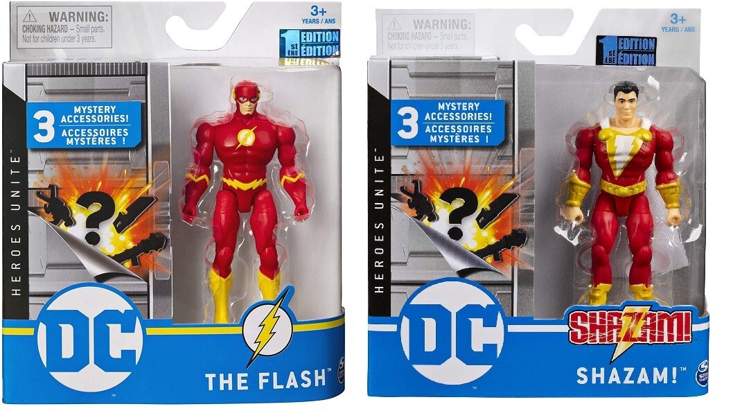 DC Comics Flash and Shazam 4&Prime; in Action figure Combo 1st Edition