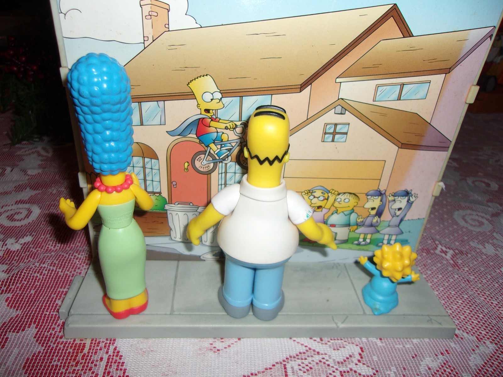 SIMPSONS WOS INTERACTIVE LOOSE 2002 COMPLETE DIORAMA OUTSIDE HOUSE HOMER MARGE