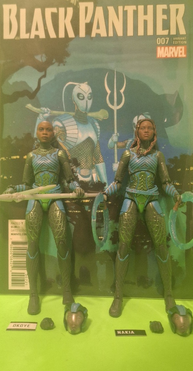 Marvel Legends OKOYE and NAKIA * WARRIORS of WAKANDA* 2-PACK + GREAT COMIC BOOK