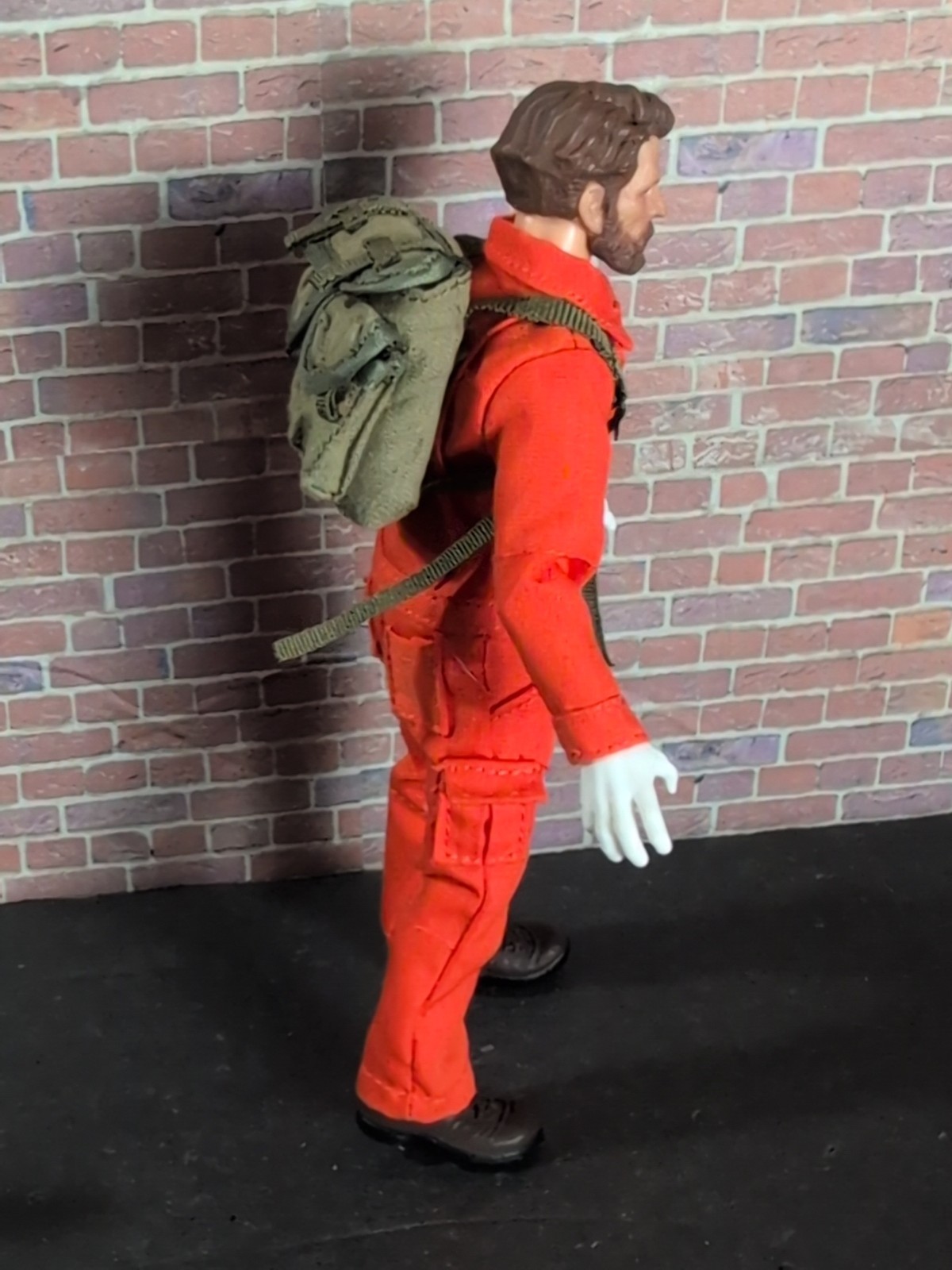 1/12 Scale Soft Goods Green Backpack Locking Cover For 6&Prime; Action Figures