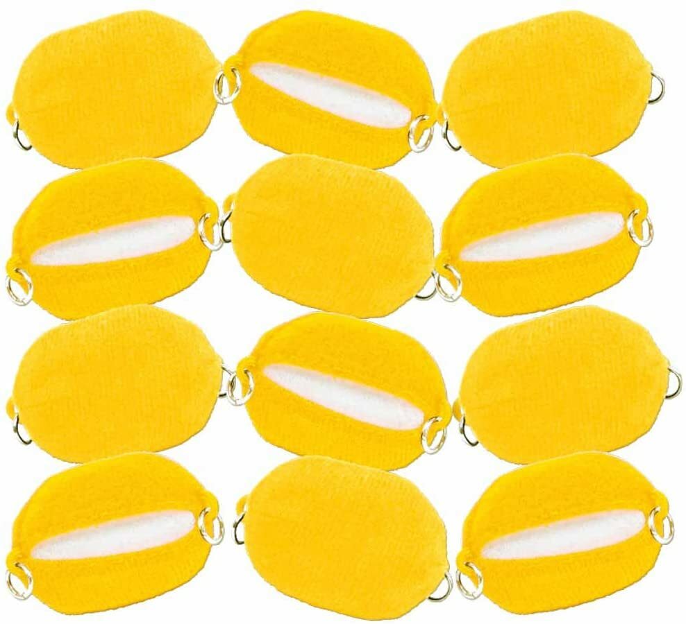Set of 12 Yellow Cloth Turnbuckles for Figures Toy Company Wrestling Ring