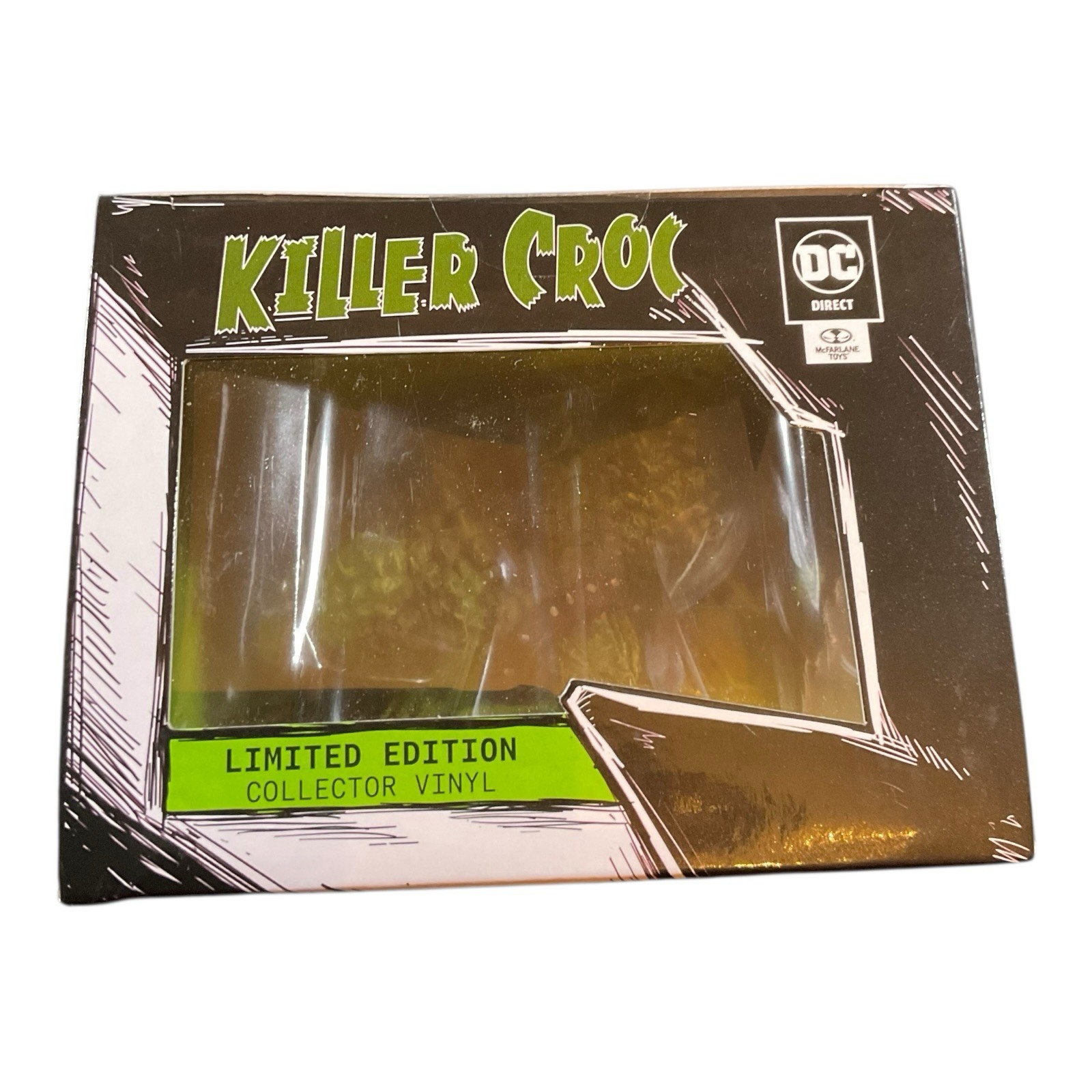 DC Direct Todd’s Mods Killer Croc Vinyl Figure – 4.5&Prime; Scale Posed Figure In Hand