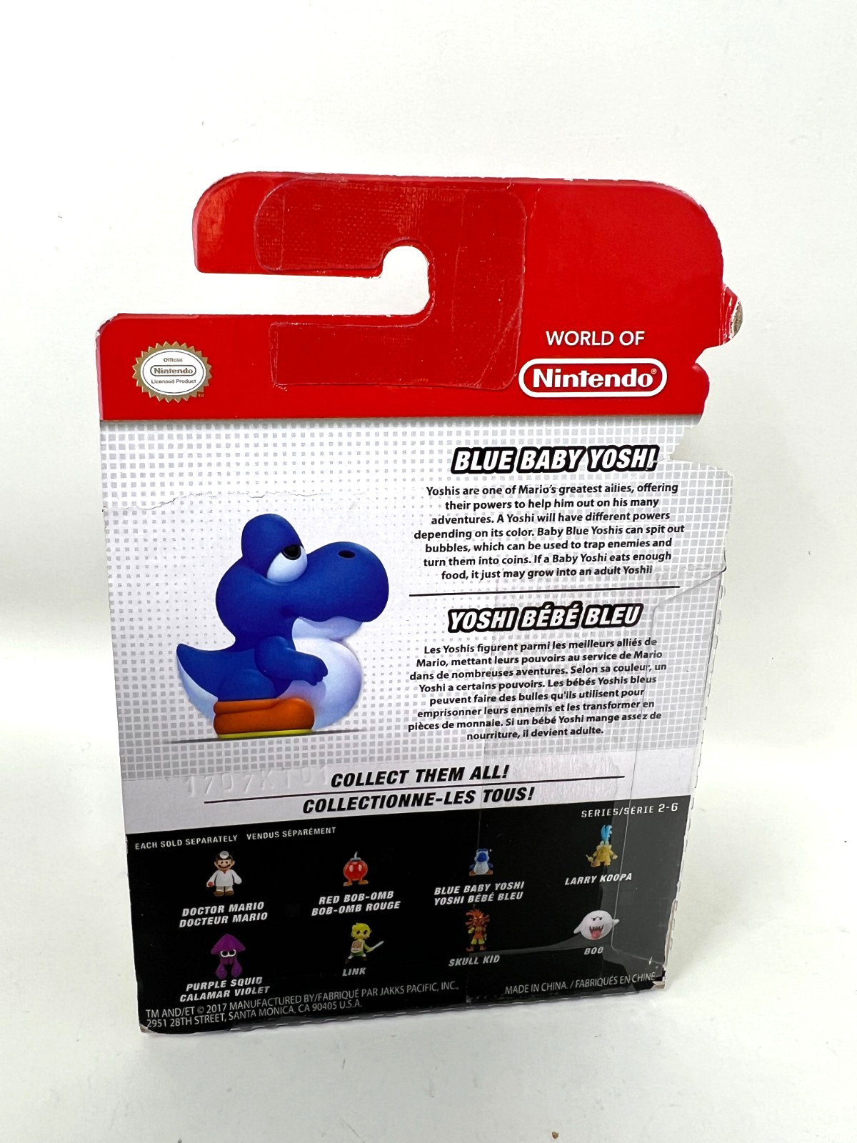 RARE! World of Nintendo 2.5&Prime; BLUE BABY YOSHI Figure Super Mario 2017 in package
