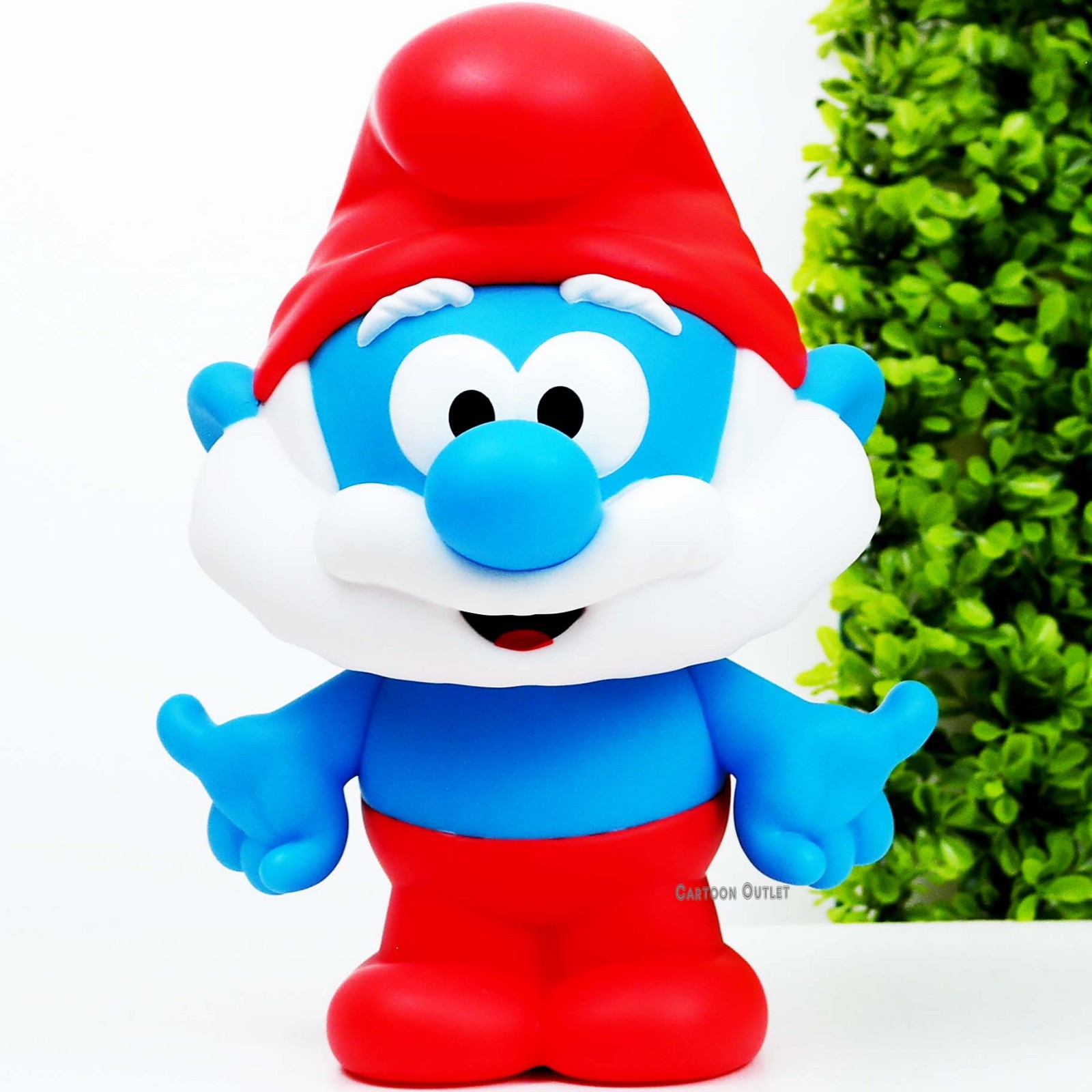 Smurfs Papa Coin Bank 10&Prime; PVC Figural Money Piggy Bank Cartoon New