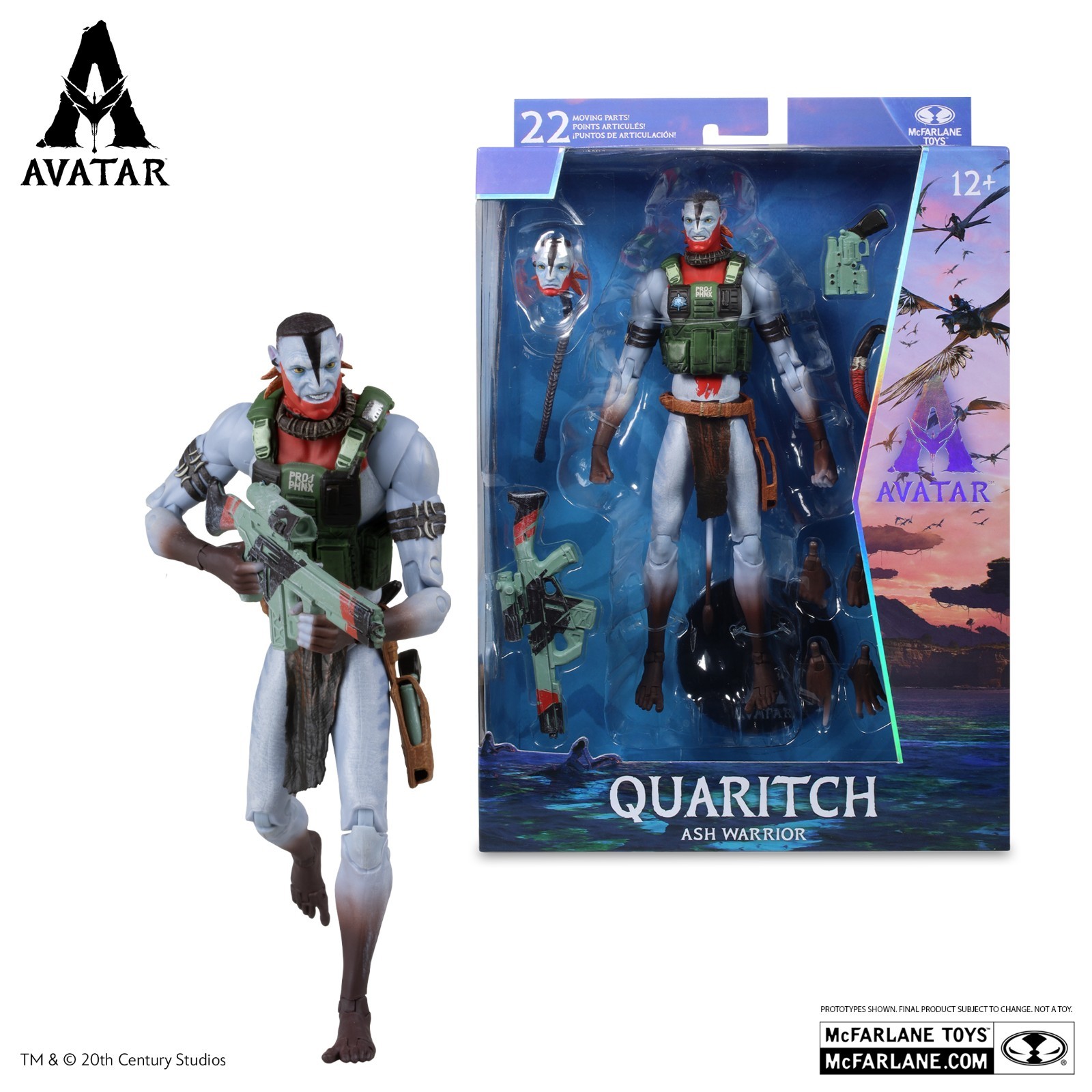 Avatar Fire and Ash Quaritch Ash Warrior 7-Inch Collector Action Figure