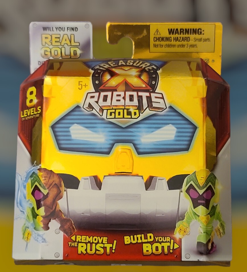 New Treasure X Robots Gold Splatter Finish Goldcrusher by Moose Toys 2022 5B