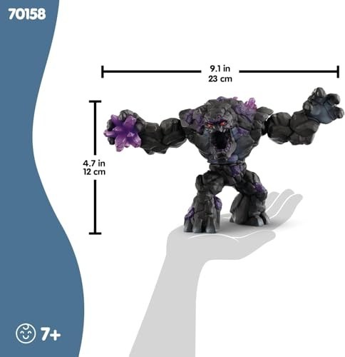 « 9” Shadow Stone Monster Toy – Movable Arms & Jaw, Rotating Body – Battle Action