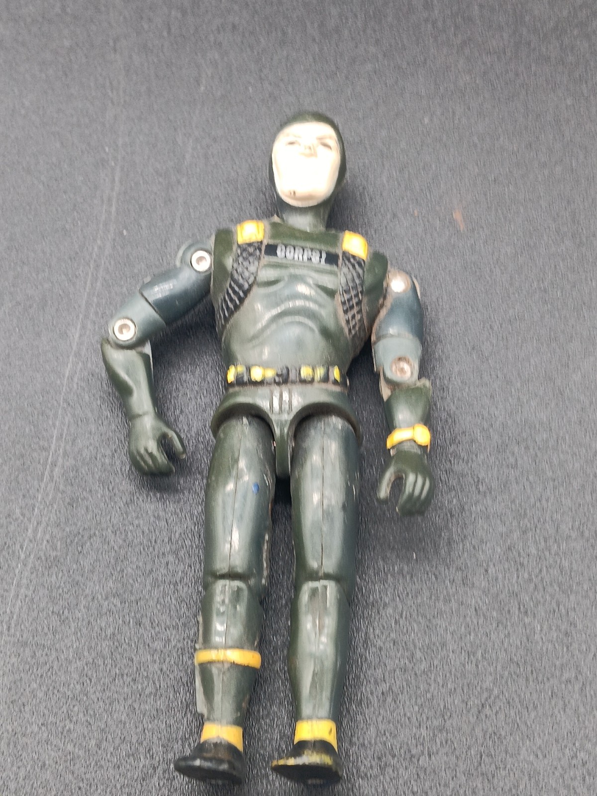 Vintage 1986 Lanard The CORPS “SHARK” v6 Action Figure | Gray Yellow | GI Joe KO
