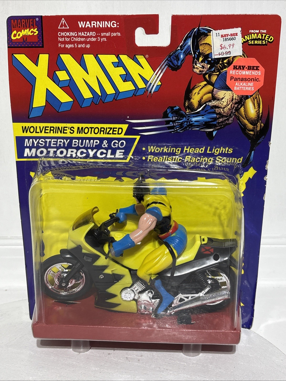 X-Men Wolverine Bump & Go Motorcycle with Removable Figure Marvel (Bubble Dent)