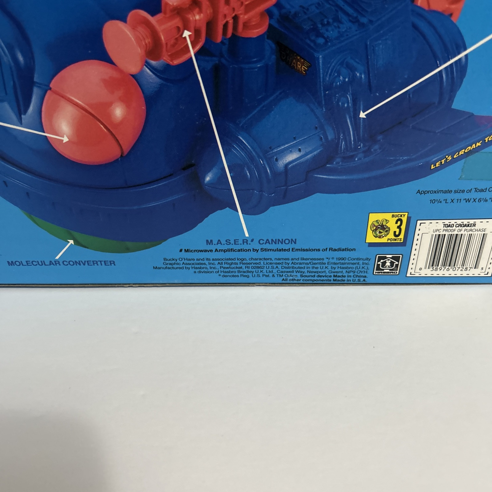 Bucky O&rsquo;hare 1990 Toad Croaker MIB Complete Unused Vintage Hasbro Vehicle