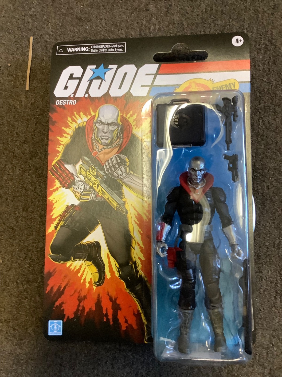 GI Joe Classified Retro Card Destro 6&Prime; Figure New on Card Hasbro 2022