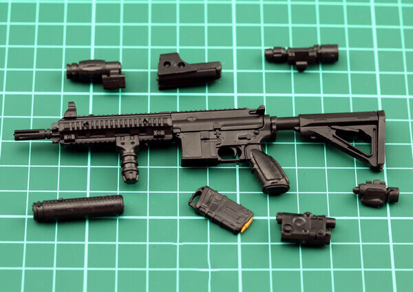 1:6 Scale Model Assembly Assault rifle Gun 4D Black HK416 For 12&Prime; Figure US#