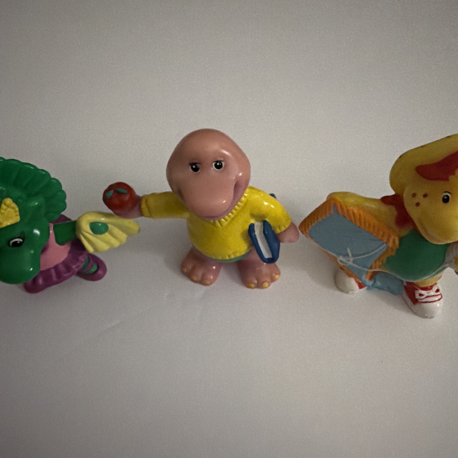 Barney & Friends Baby Bop BJ Dinosaur PVC Figures Playskool The Lyons Group Vtg